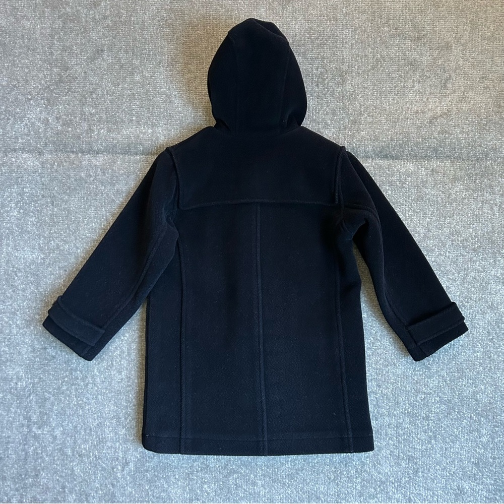 Vintage Jacadi Paris Navy Blue Wool Blend Classic Boys Duffle Winter Coat Size 8 - Picture 6 of 12